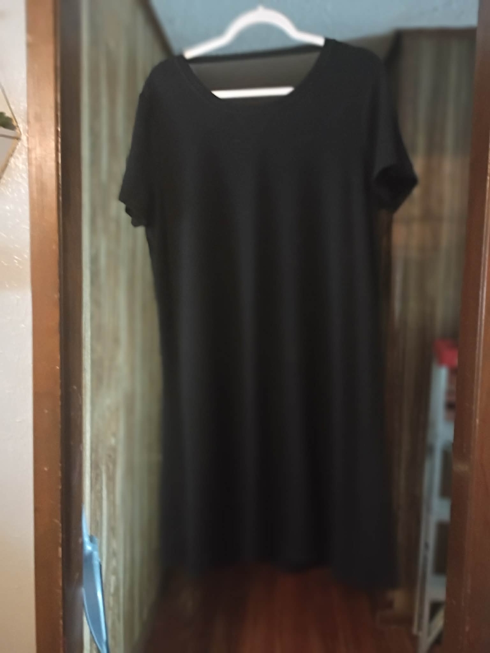 Classic Black Short-Sleeve Knit Dress